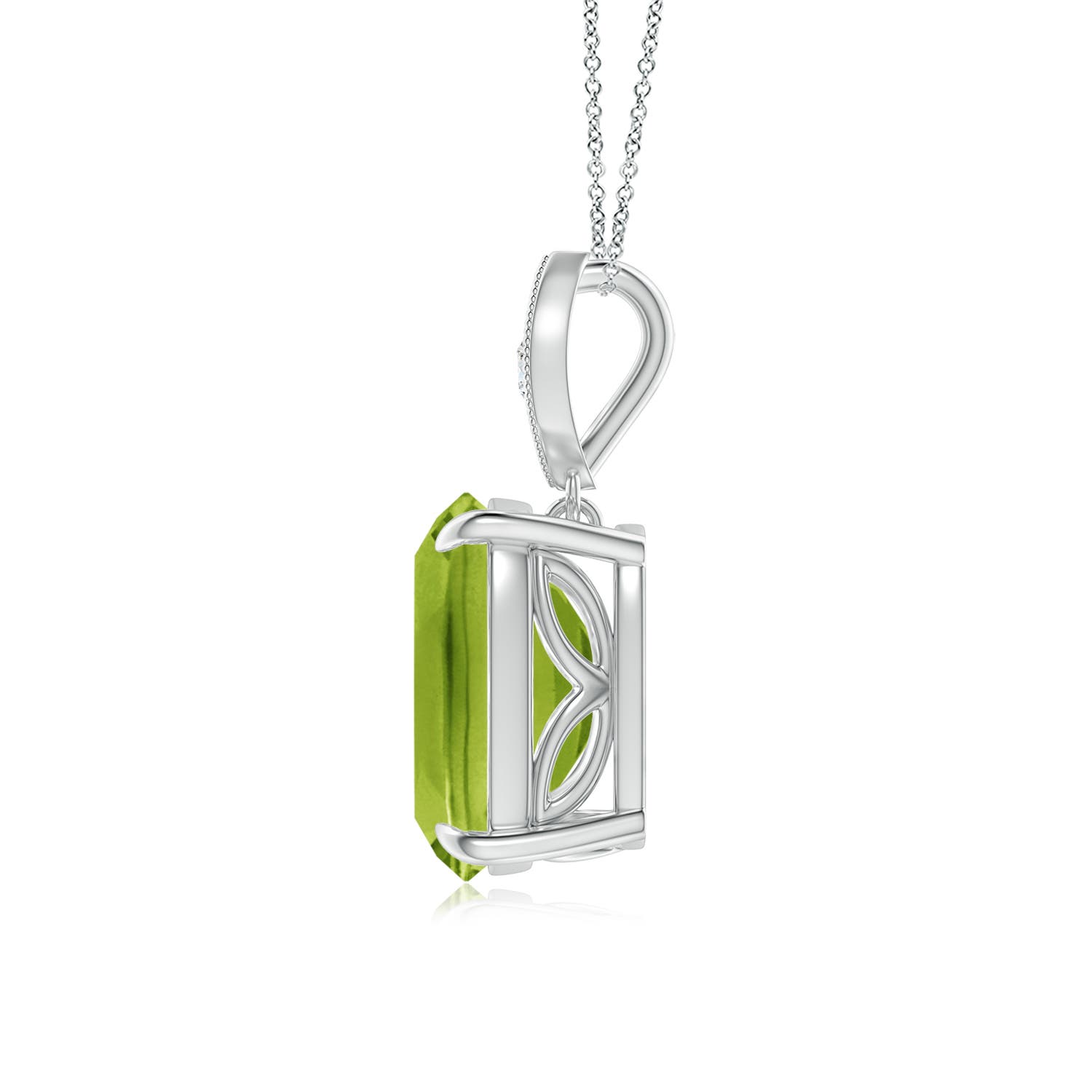 AAA - Peridot / 2.95 CT / 14 KT White Gold