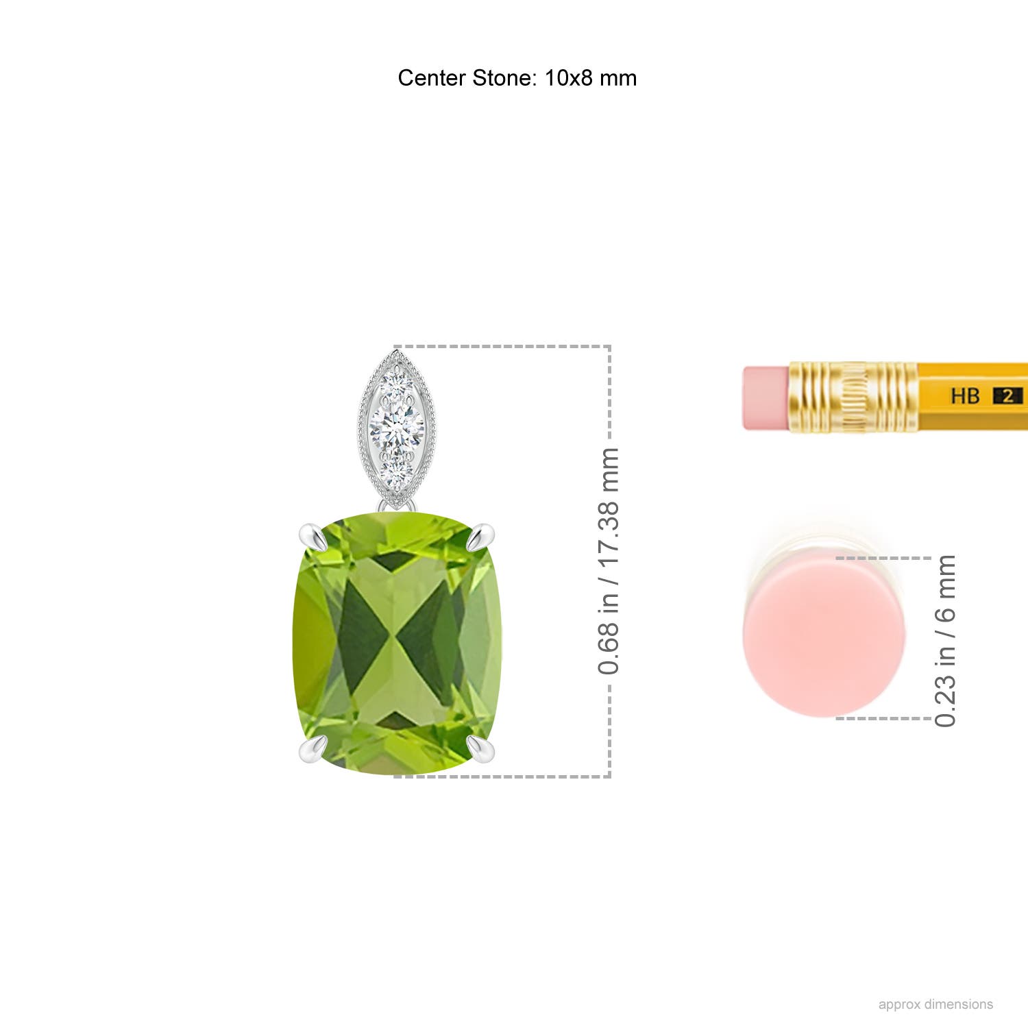 AAA - Peridot / 2.95 CT / 14 KT White Gold