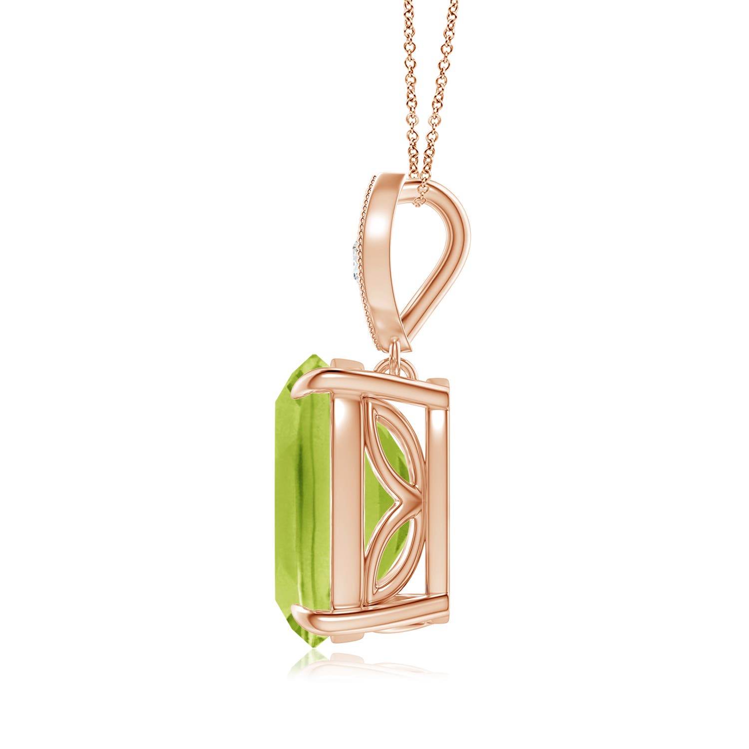 AA - Peridot / 4.07 CT / 14 KT Rose Gold