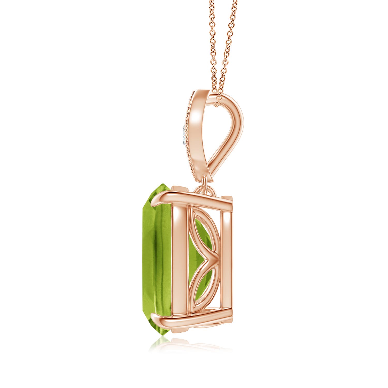 AAA - Peridot / 4.07 CT / 14 KT Rose Gold