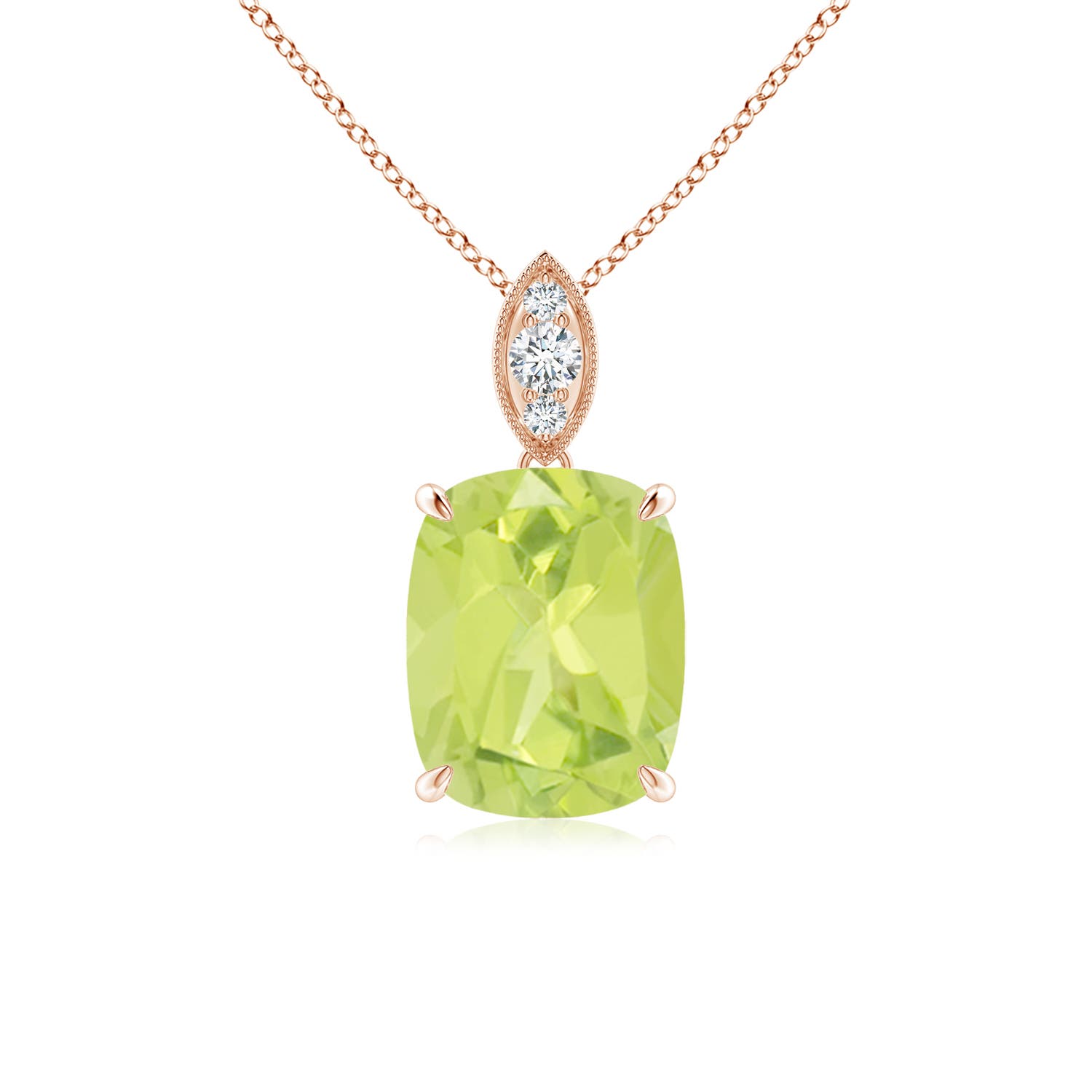 A - Peridot / 2.14 CT / 14 KT Rose Gold