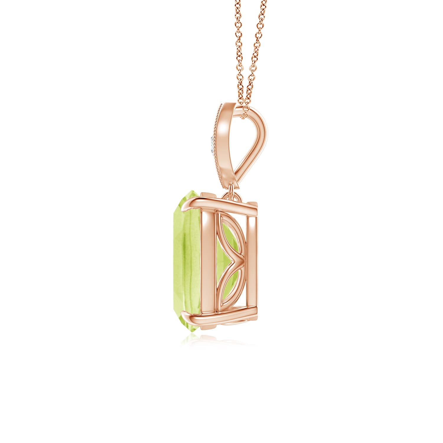 A - Peridot / 2.14 CT / 14 KT Rose Gold