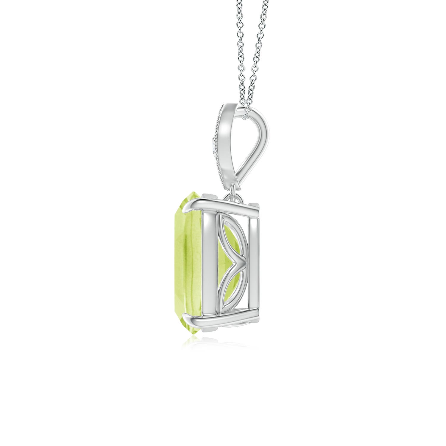 A - Peridot / 2.14 CT / 14 KT White Gold