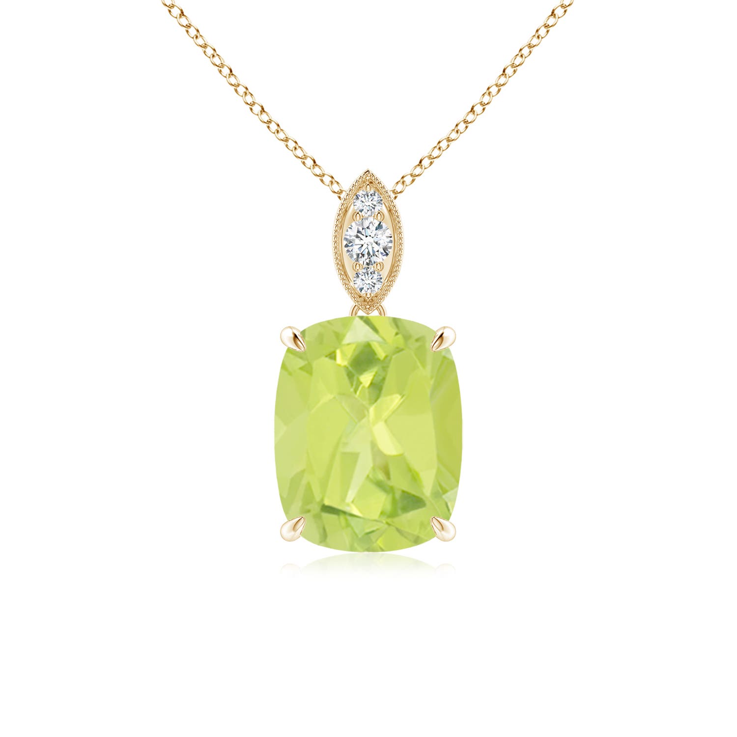 A - Peridot / 2.14 CT / 14 KT Yellow Gold