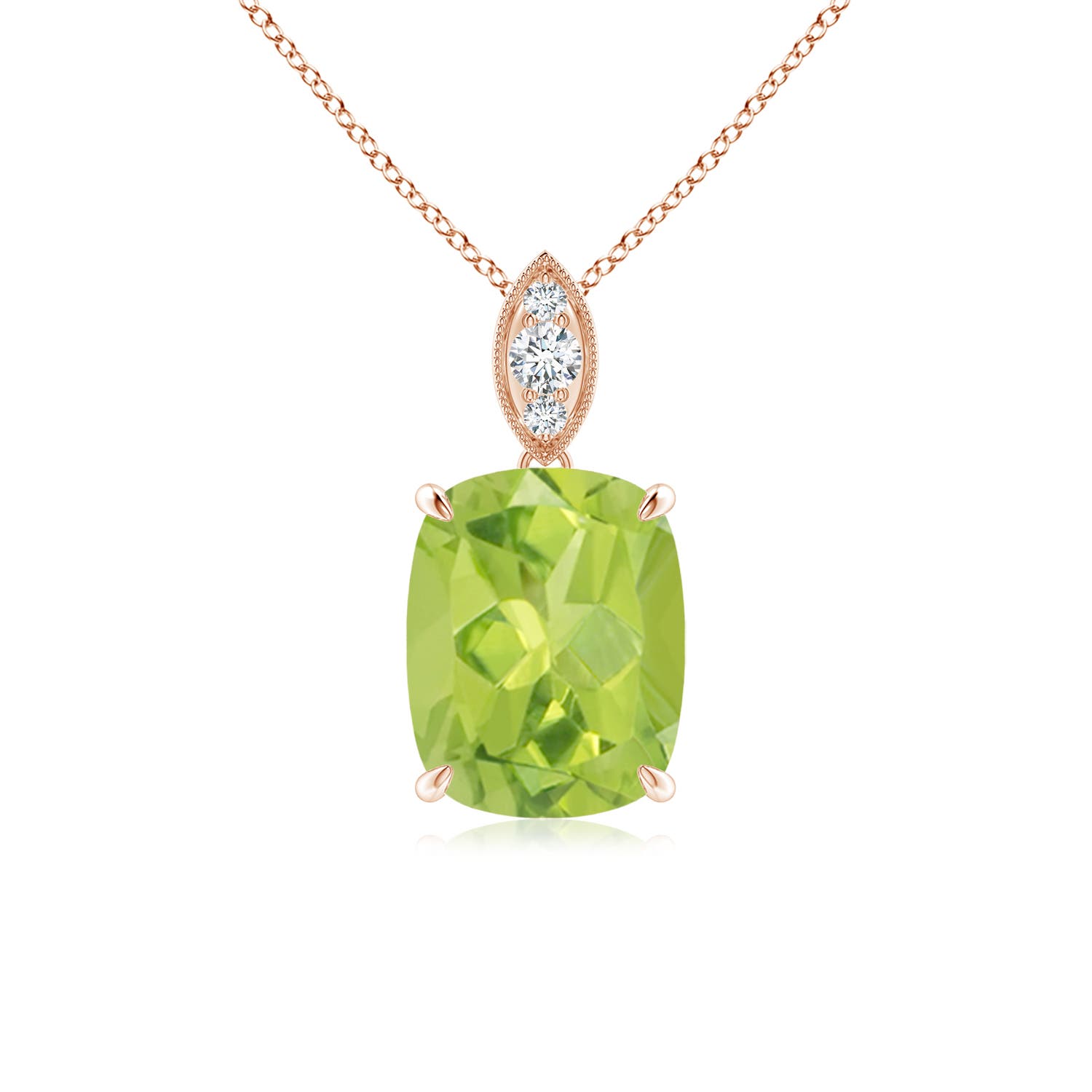 AA - Peridot / 2.14 CT / 14 KT Rose Gold