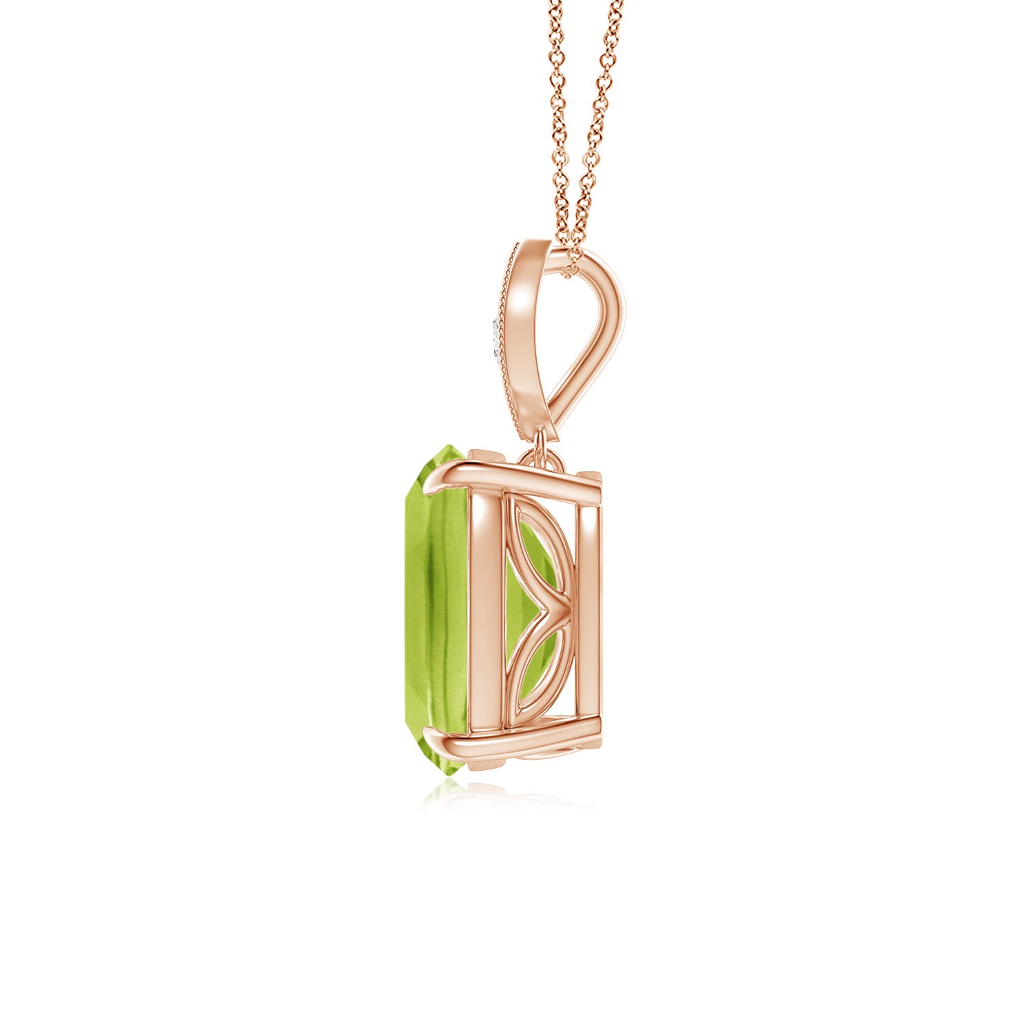 AA - Peridot / 2.14 CT / 14 KT Rose Gold