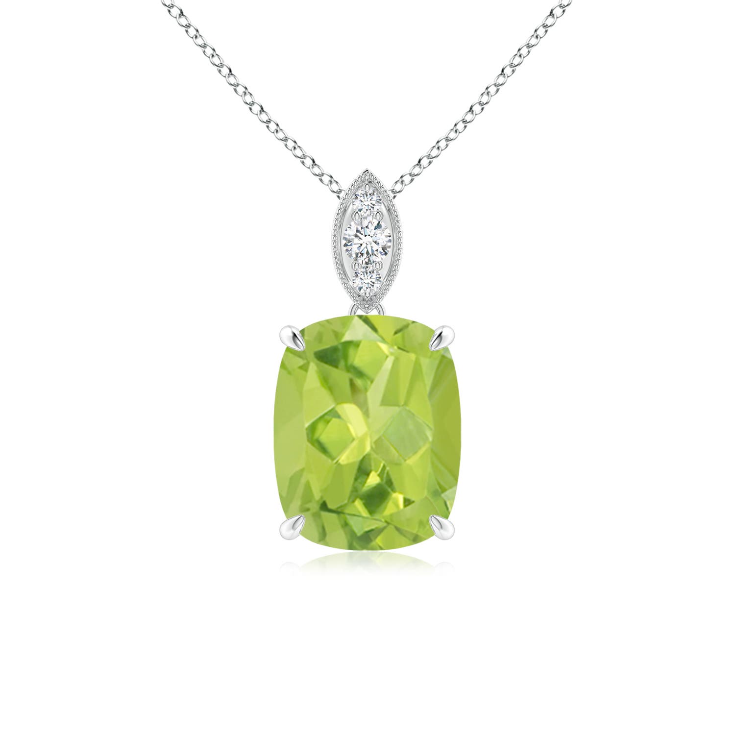 AA - Peridot / 2.14 CT / 14 KT White Gold