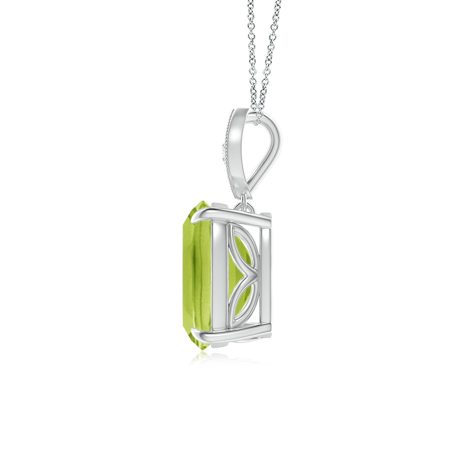 AA - Peridot / 2.14 CT / 14 KT White Gold