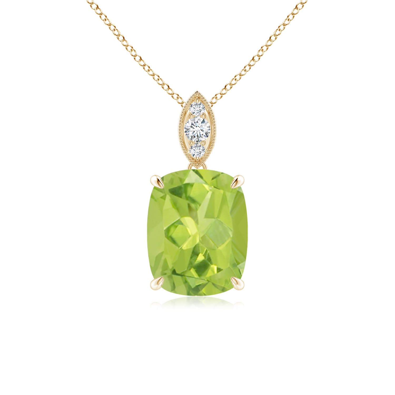 AA - Peridot / 2.14 CT / 14 KT Yellow Gold