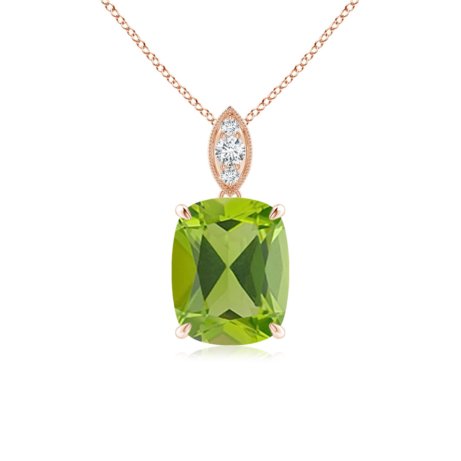 AAA - Peridot / 2.14 CT / 14 KT Rose Gold