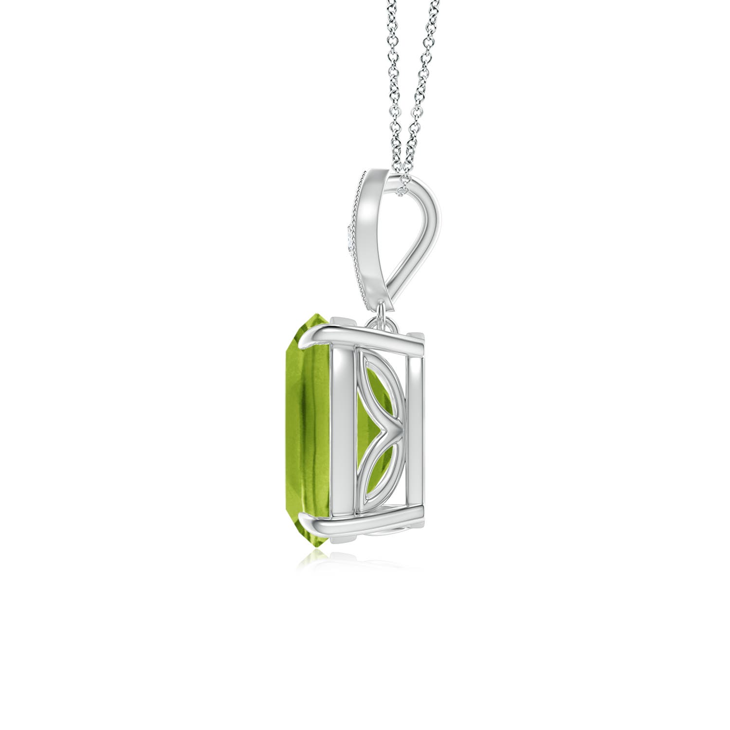 AAA - Peridot / 2.14 CT / 14 KT White Gold