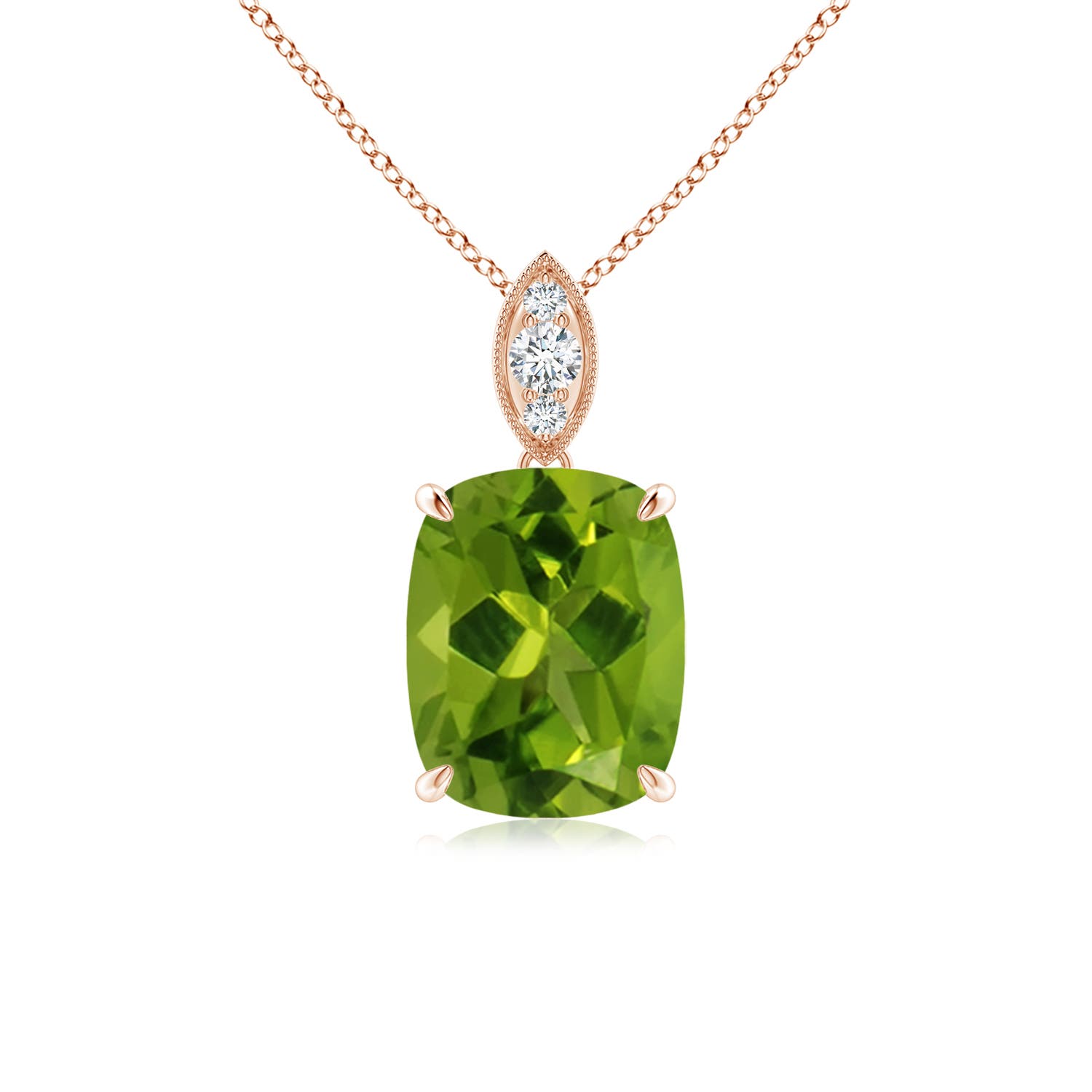 AAAA - Peridot / 2.14 CT / 14 KT Rose Gold