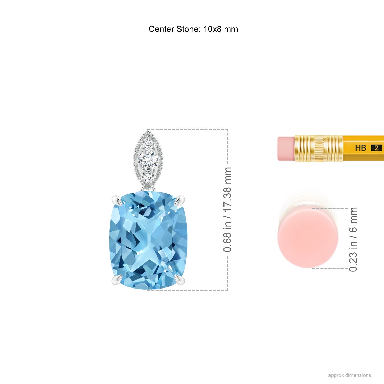 A - Swiss Blue Topaz / 3.25 CT / 14 KT White Gold