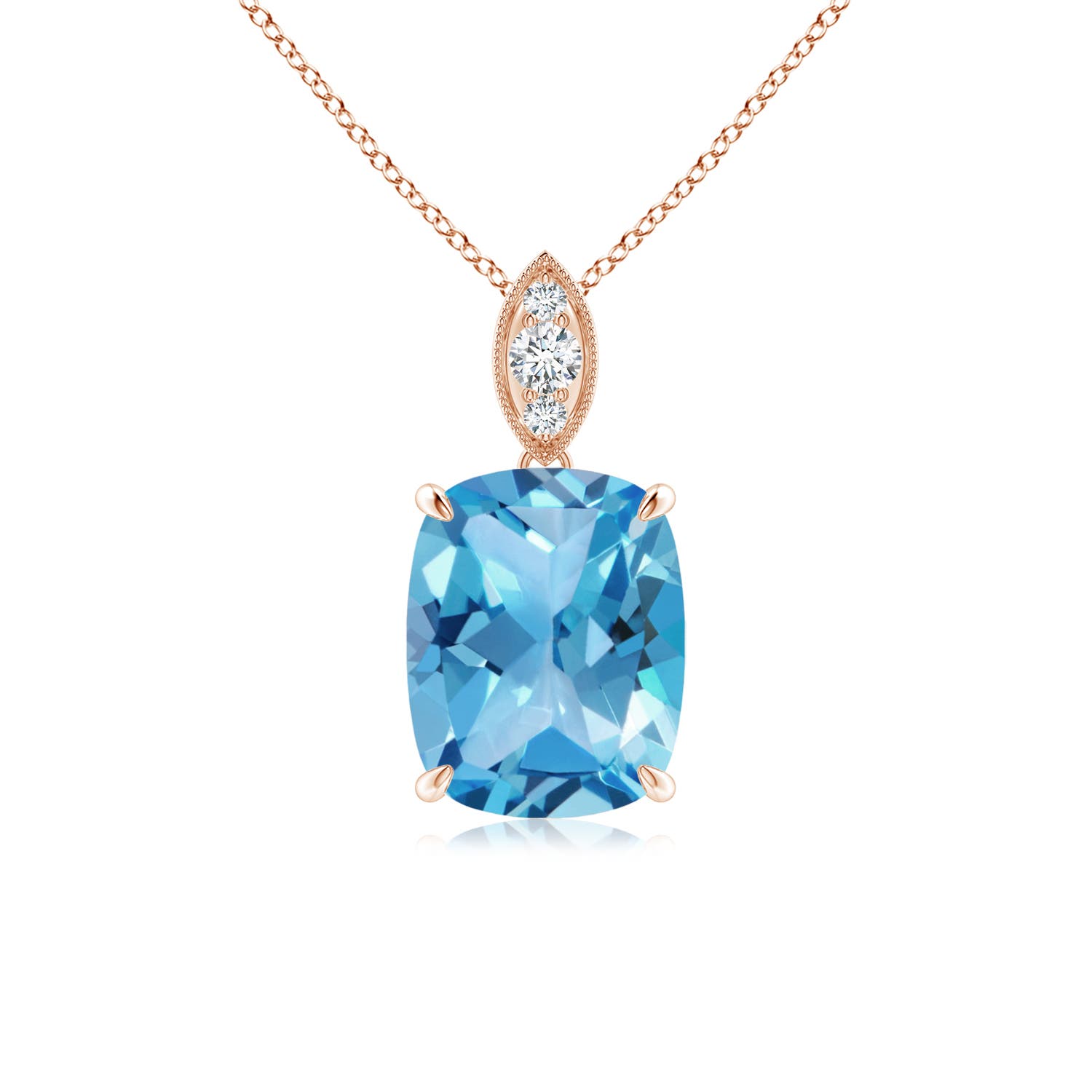 AA - Swiss Blue Topaz / 2.24 CT / 14 KT Rose Gold