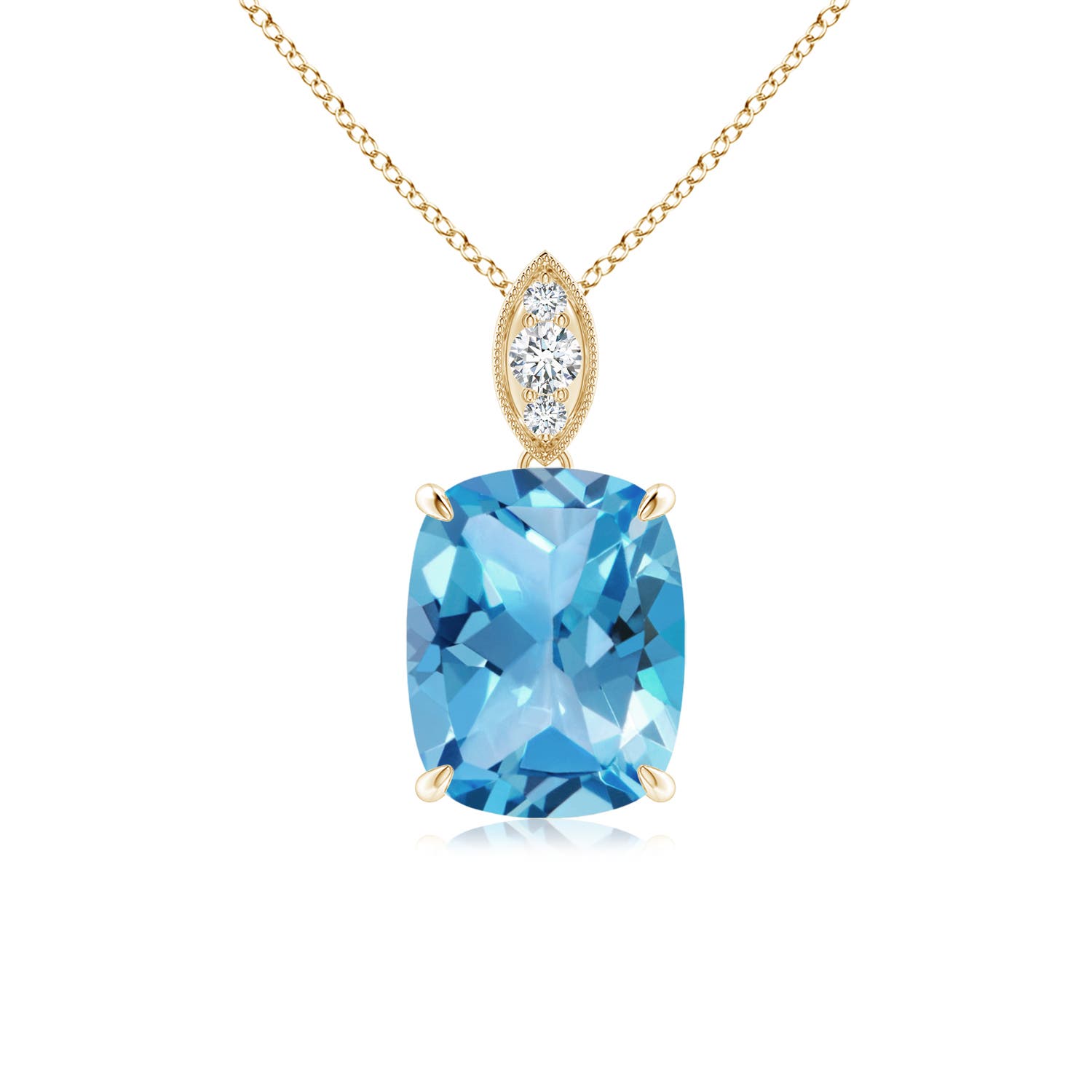 AA - Swiss Blue Topaz / 2.24 CT / 14 KT Yellow Gold