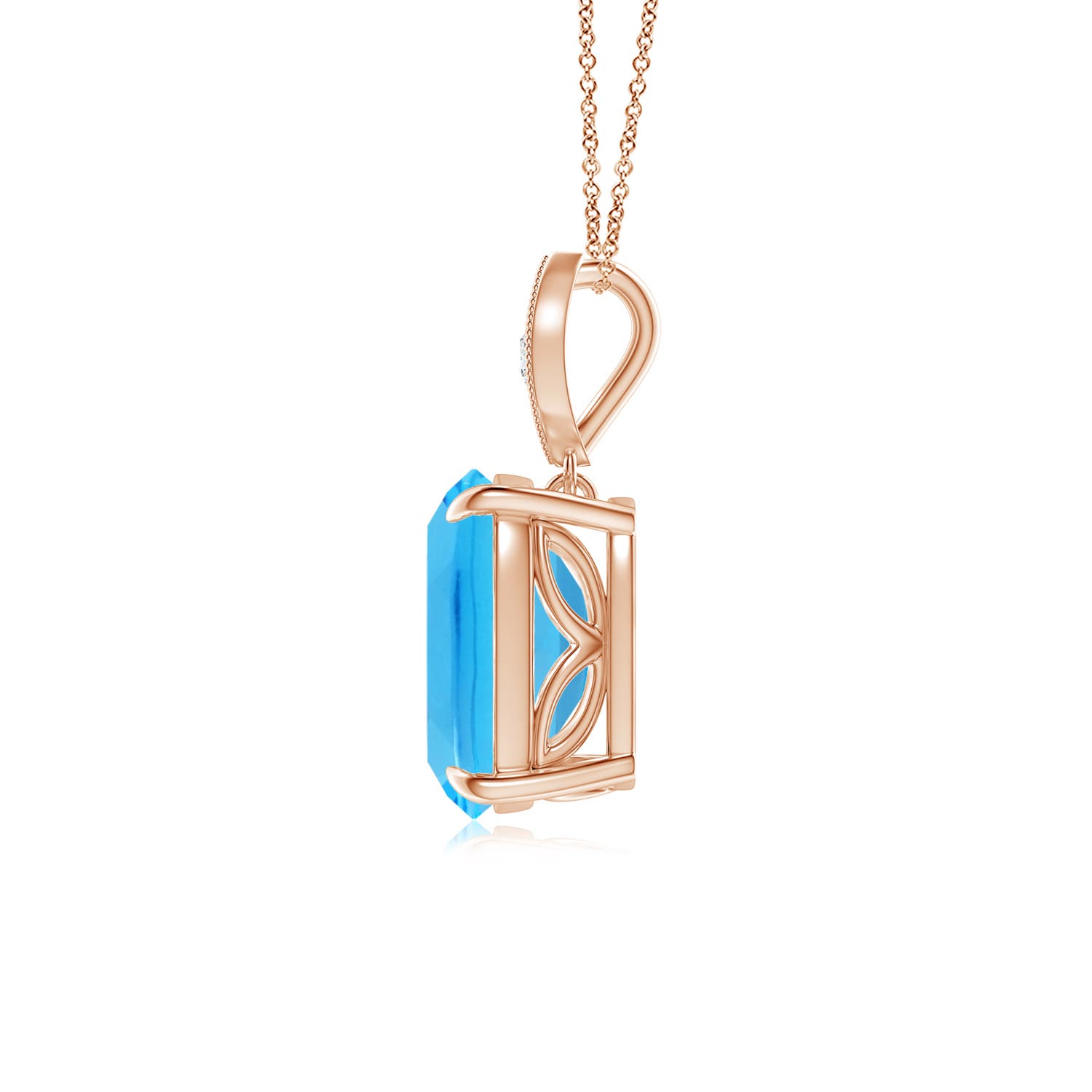 AAA - Swiss Blue Topaz / 2.24 CT / 14 KT Rose Gold