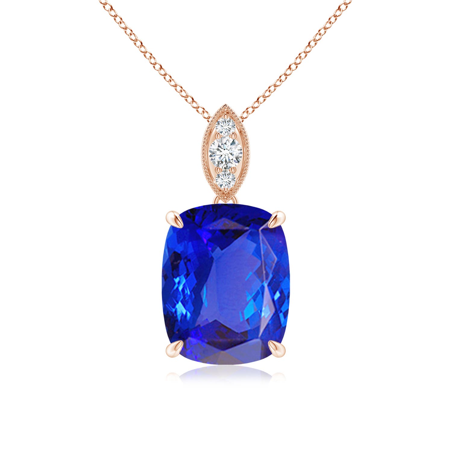 AAA - Tanzanite / 2.65 CT / 14 KT Rose Gold