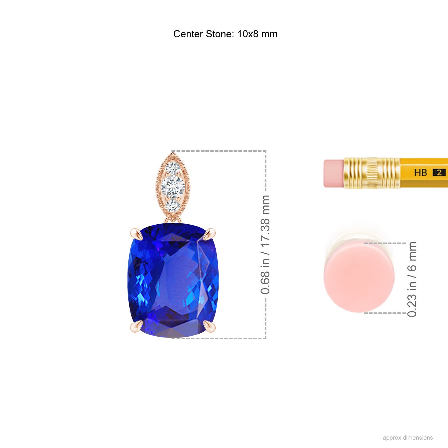 AAA - Tanzanite / 2.65 CT / 14 KT Rose Gold