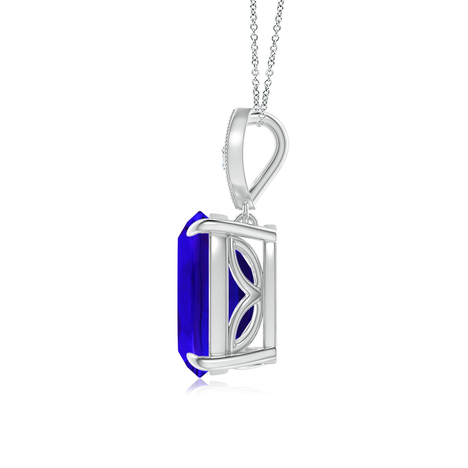 AAAA - Tanzanite / 2.65 CT / 14 KT White Gold