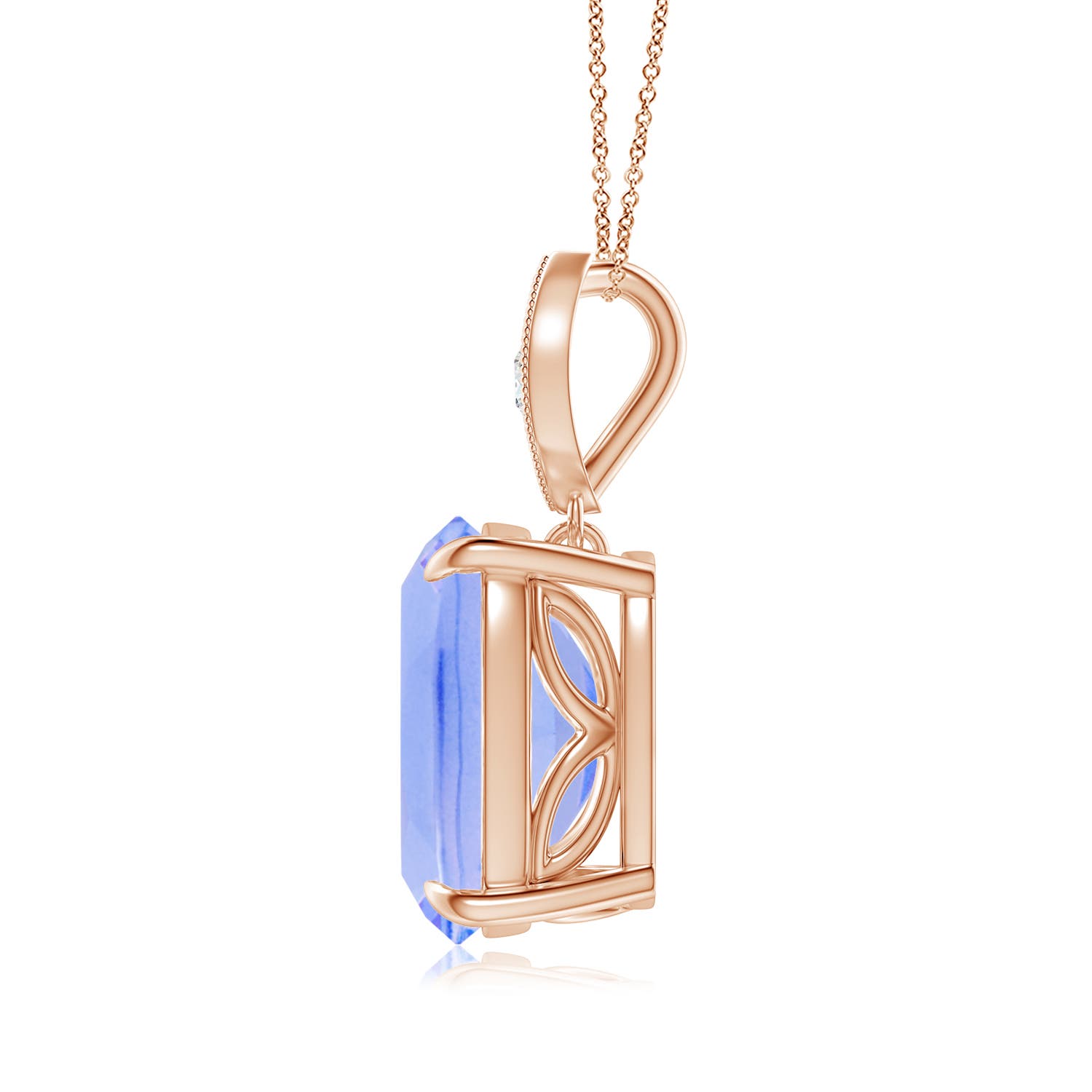 A - Tanzanite / 3.87 CT / 14 KT Rose Gold