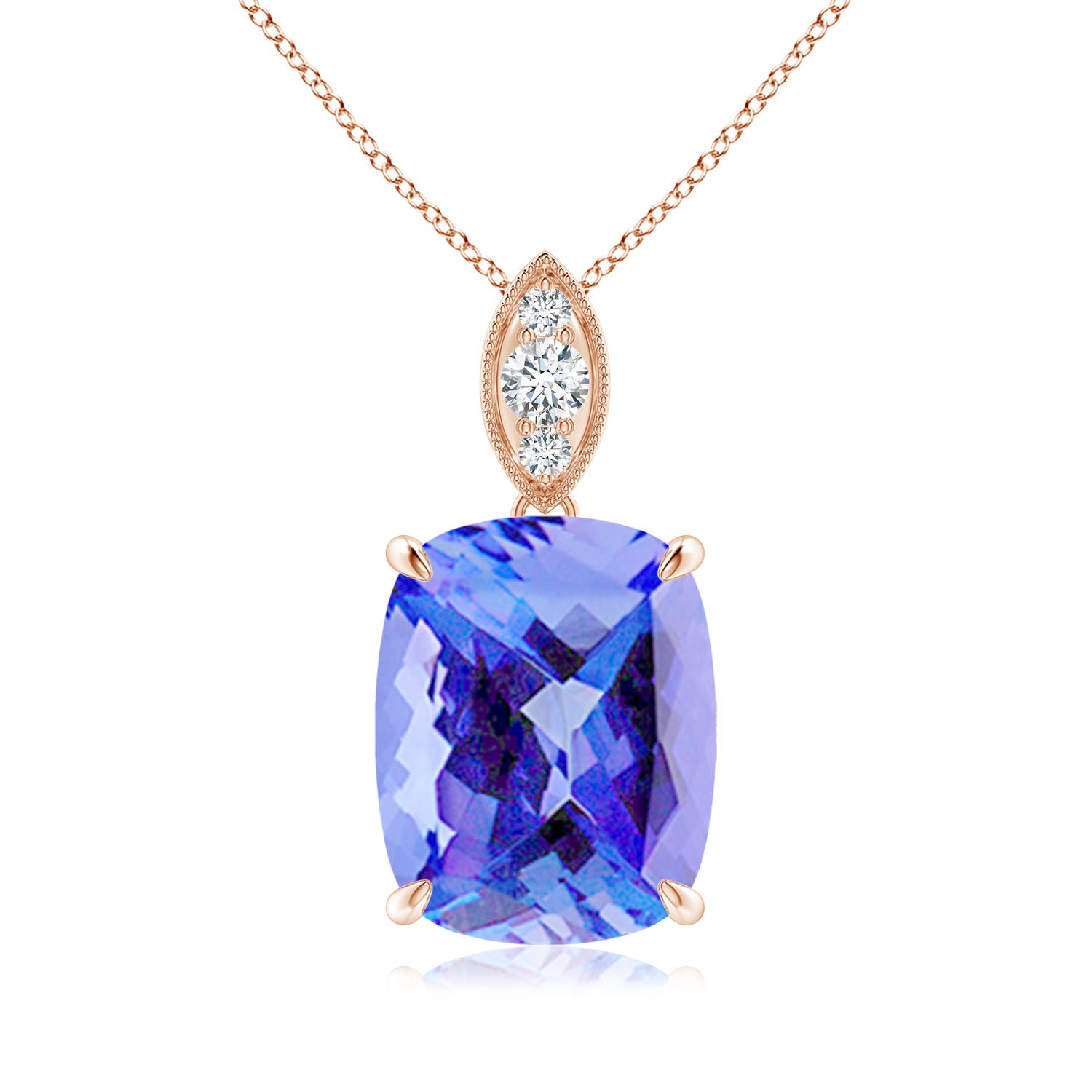 AA - Tanzanite / 3.87 CT / 14 KT Rose Gold