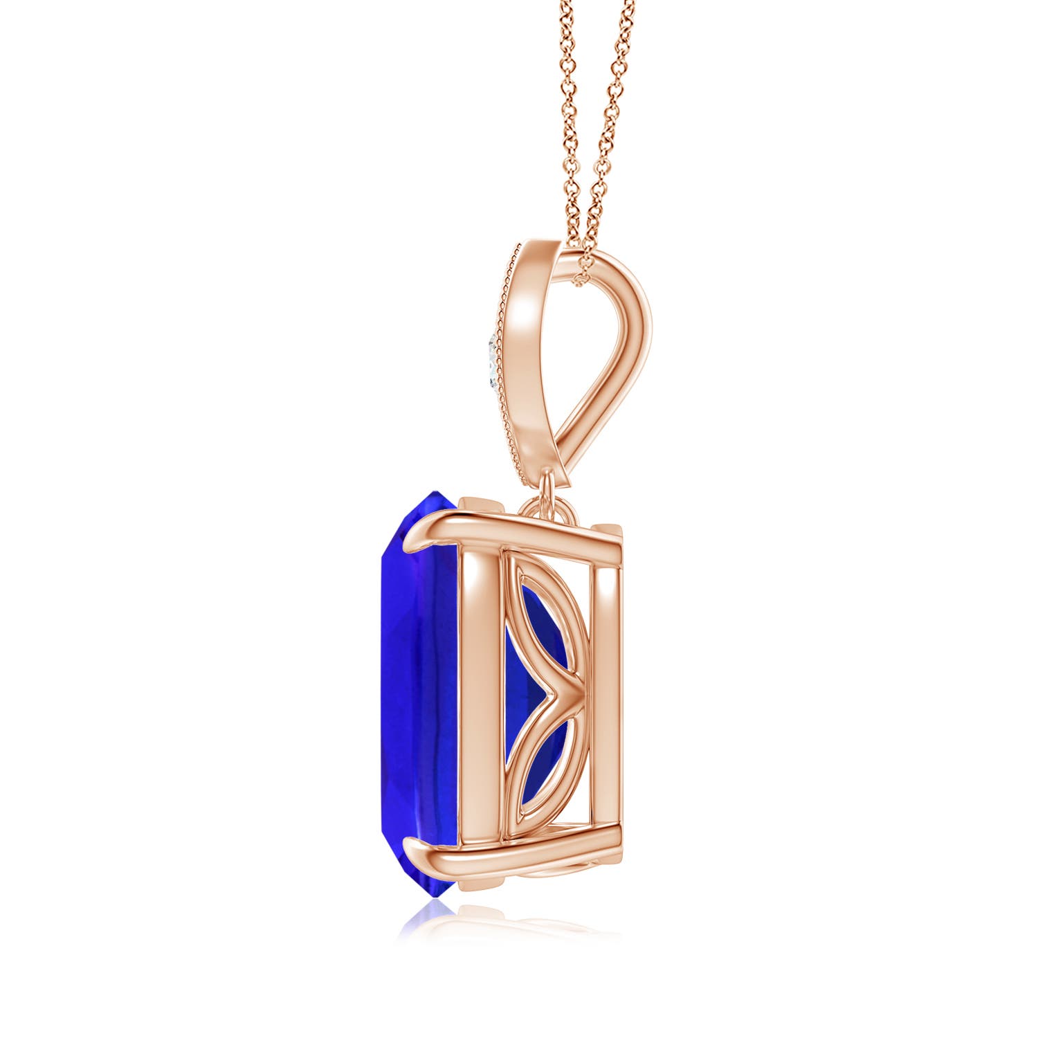 AAA - Tanzanite / 3.87 CT / 14 KT Rose Gold