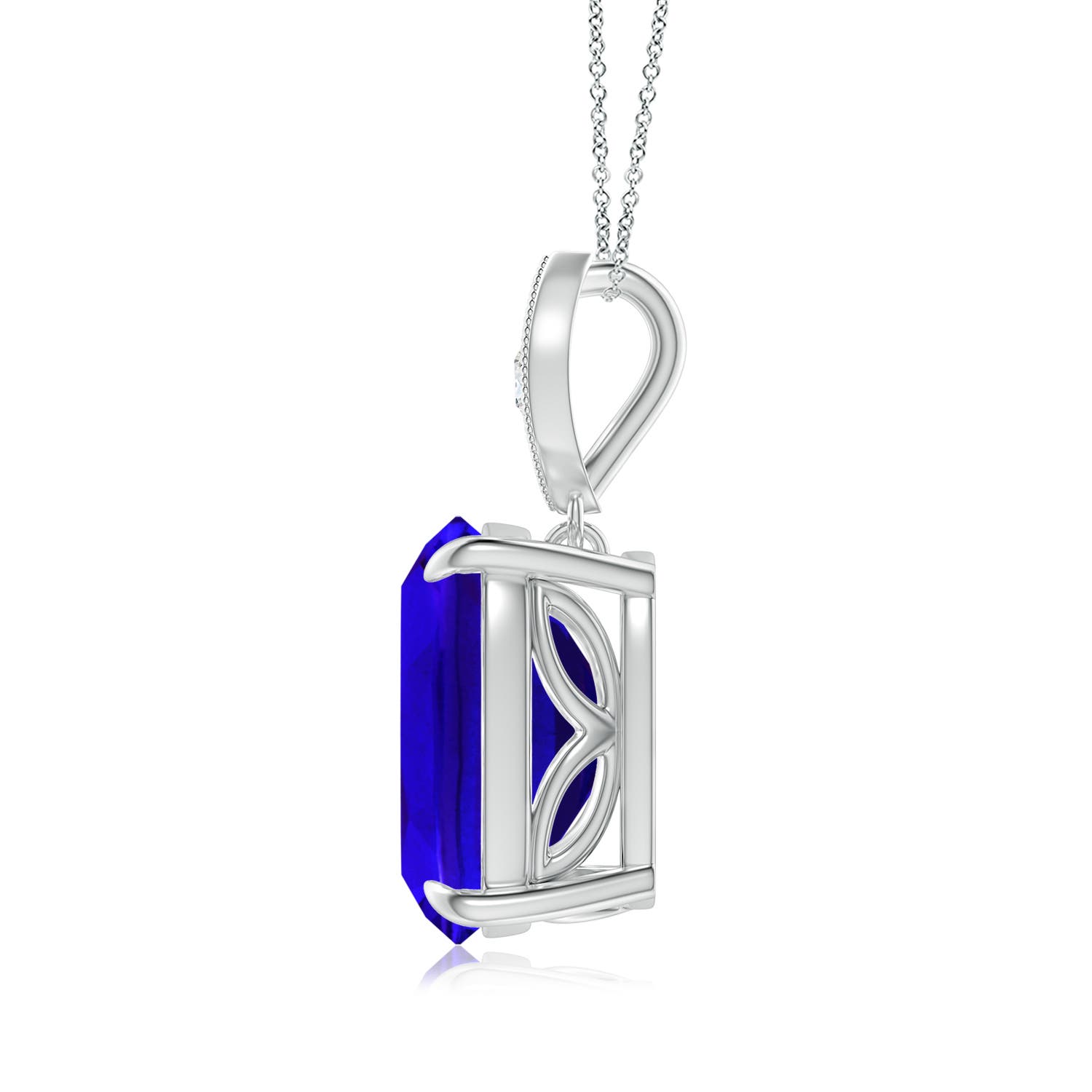 AAAA - Tanzanite / 3.87 CT / 14 KT White Gold