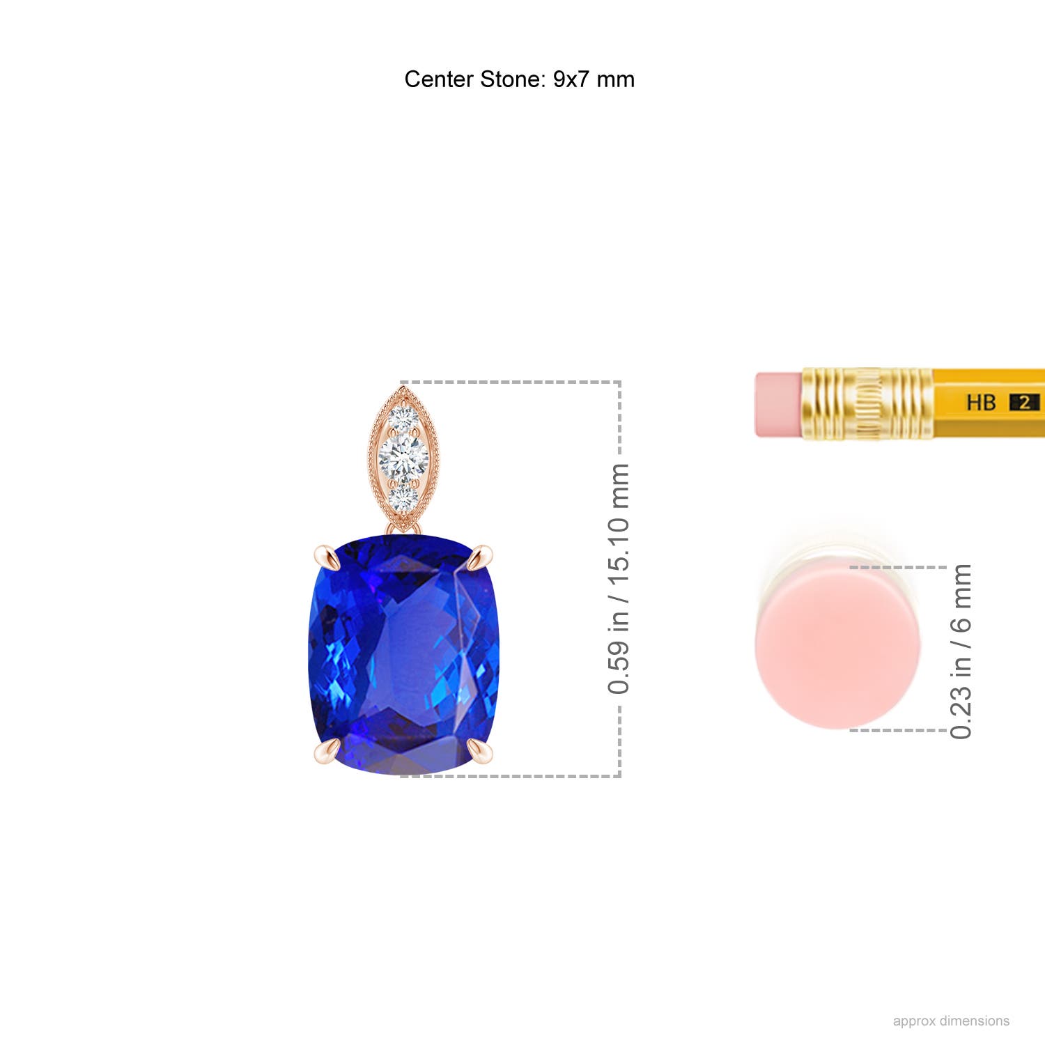 AAA - Tanzanite / 2.49 CT / 14 KT Rose Gold