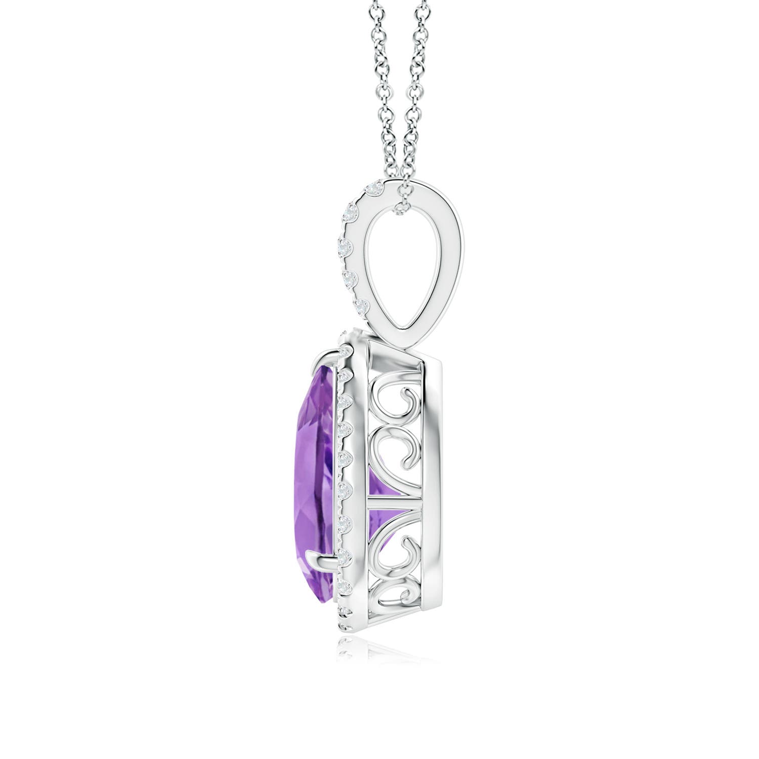 A - Amethyst / 1.78 CT / 14 KT White Gold