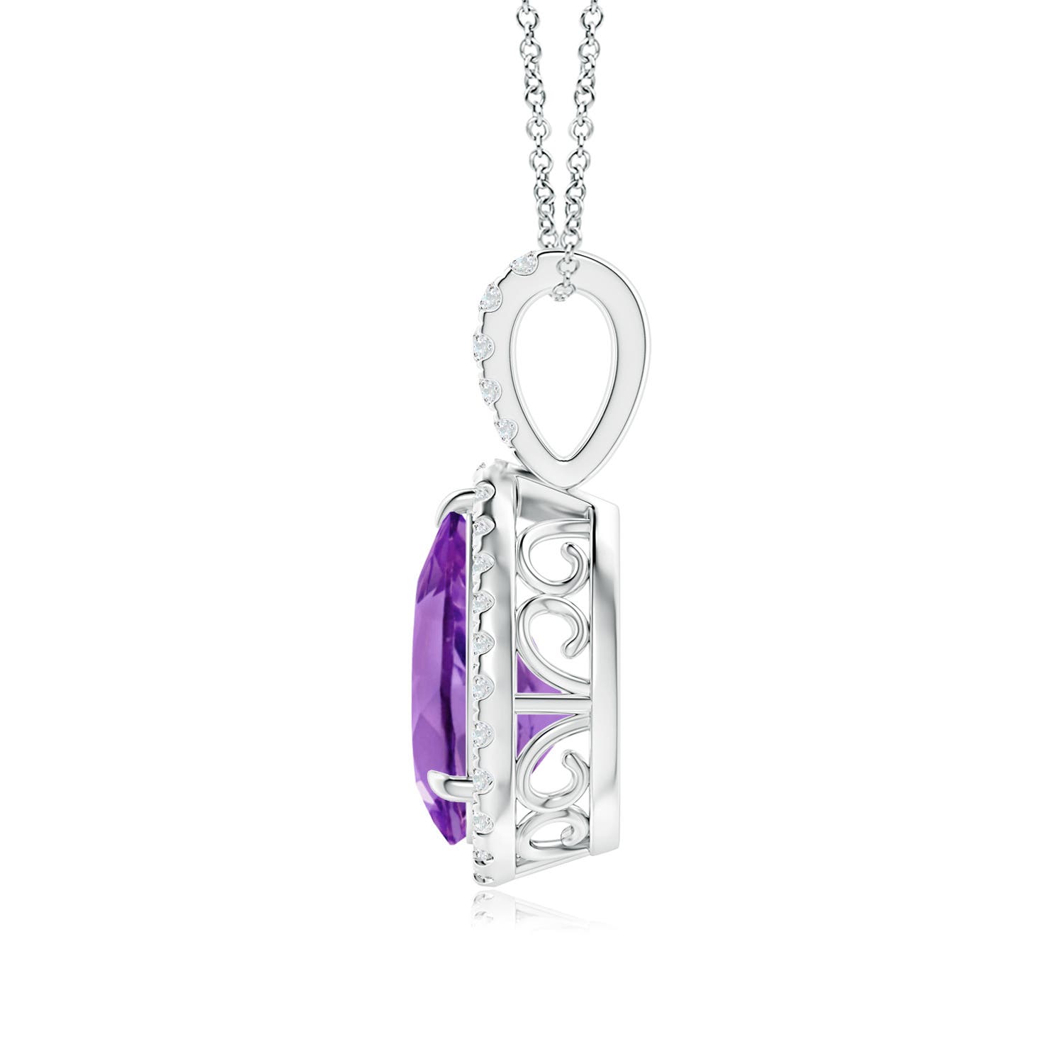 AA - Amethyst / 1.78 CT / 14 KT White Gold