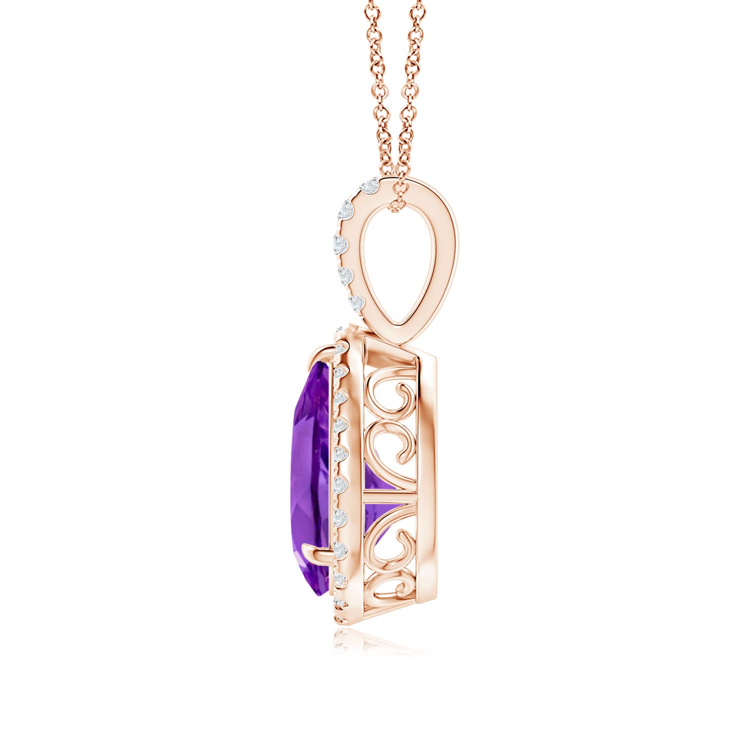 AAA - Amethyst / 1.78 CT / 14 KT Rose Gold