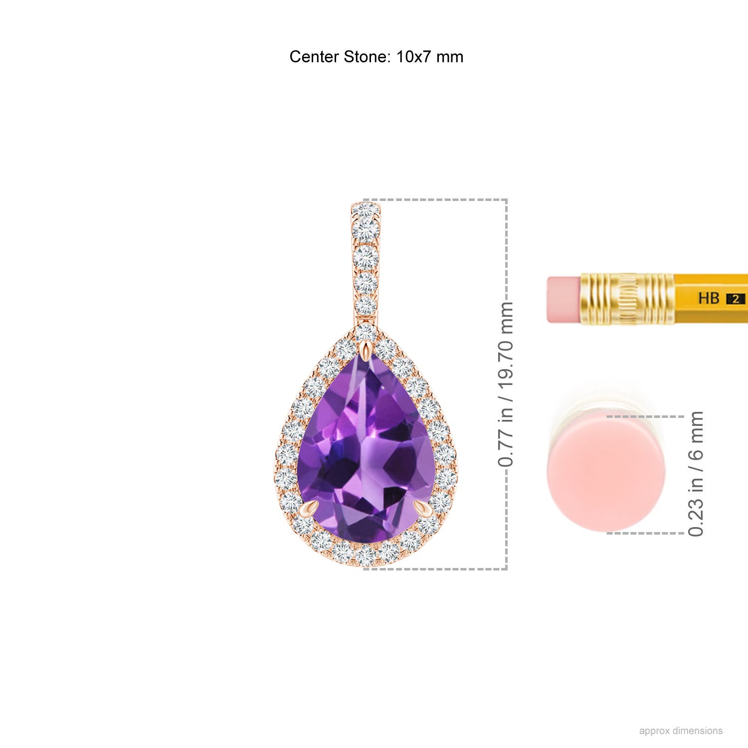 AAA - Amethyst / 1.78 CT / 14 KT Rose Gold