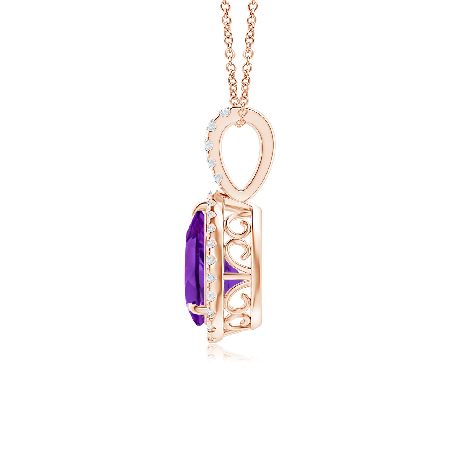 AAAA - Amethyst / 1.15 CT / 14 KT Rose Gold