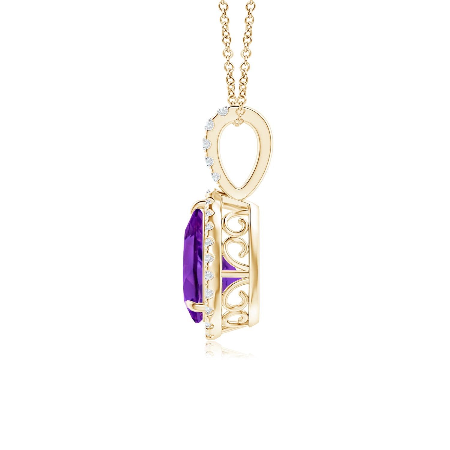 AAAA - Amethyst / 1.15 CT / 14 KT Yellow Gold