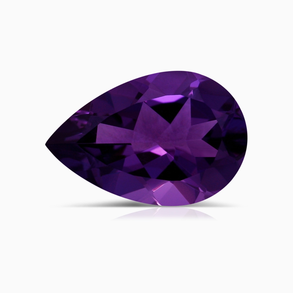 12.10x8.17x5.33mm AAA GIA Certified Amethyst Teardrop Pendant with Diamond Halo in 18K Rose Gold side 599