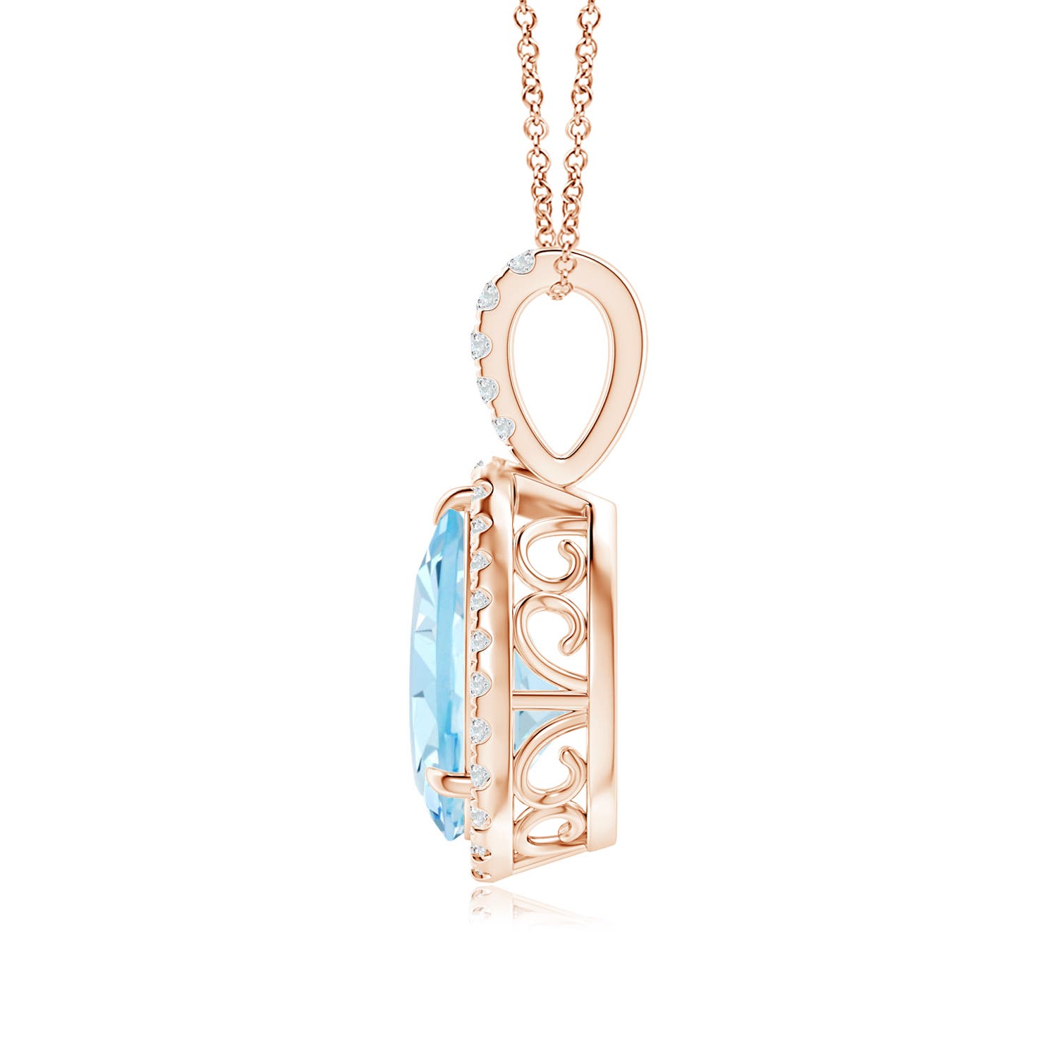 AAA - Aquamarine / 1.78 CT / 14 KT Rose Gold