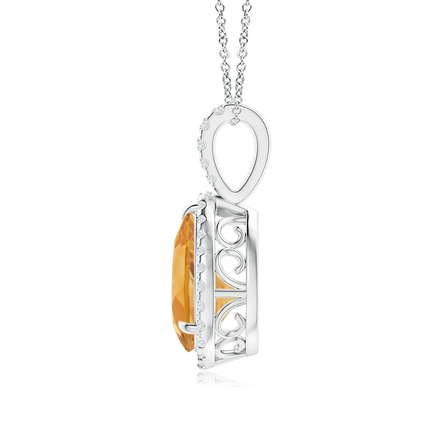 A - Citrine / 2.08 CT / 14 KT White Gold