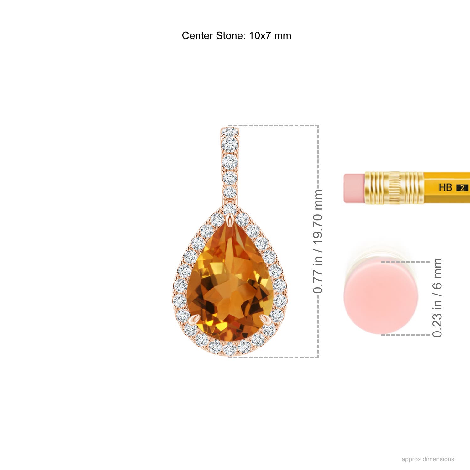 AAA - Citrine / 2.08 CT / 14 KT Rose Gold