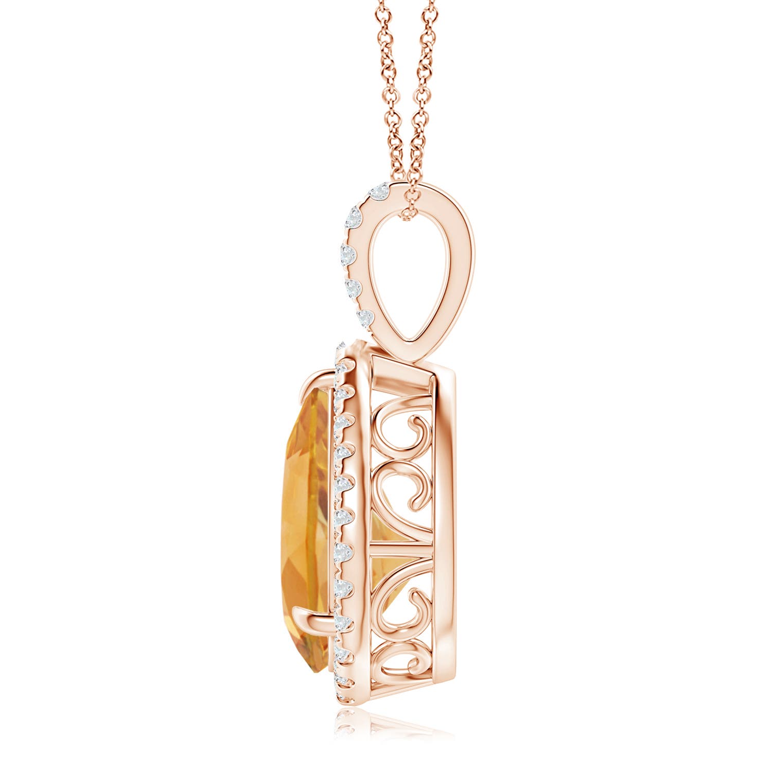 A - Citrine / 2.6 CT / 14 KT Rose Gold