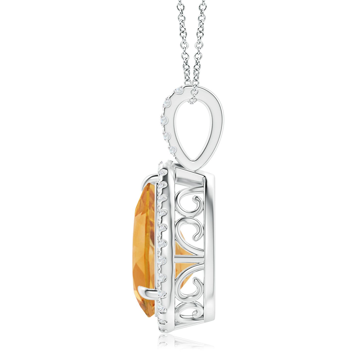 A - Citrine / 2.6 CT / 14 KT White Gold