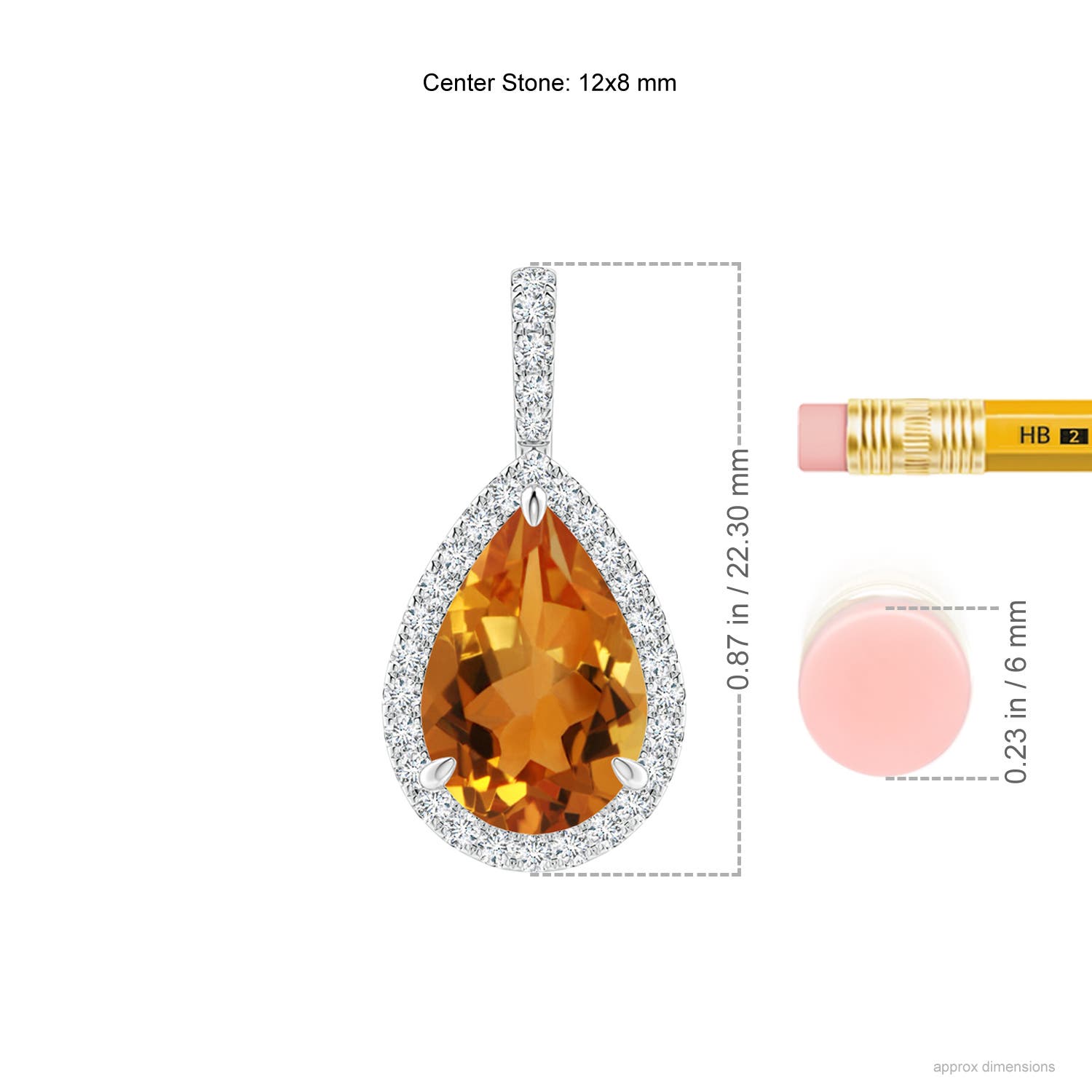 AAA - Citrine / 2.6 CT / 14 KT White Gold