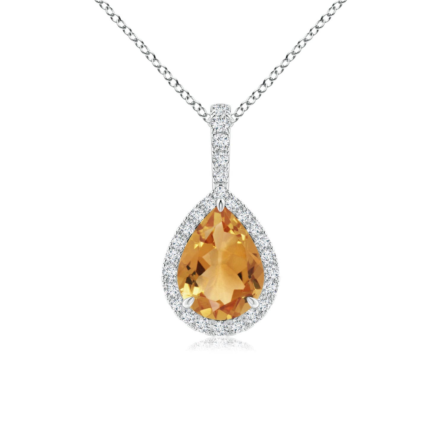 A - Citrine / 1.15 CT / 14 KT White Gold