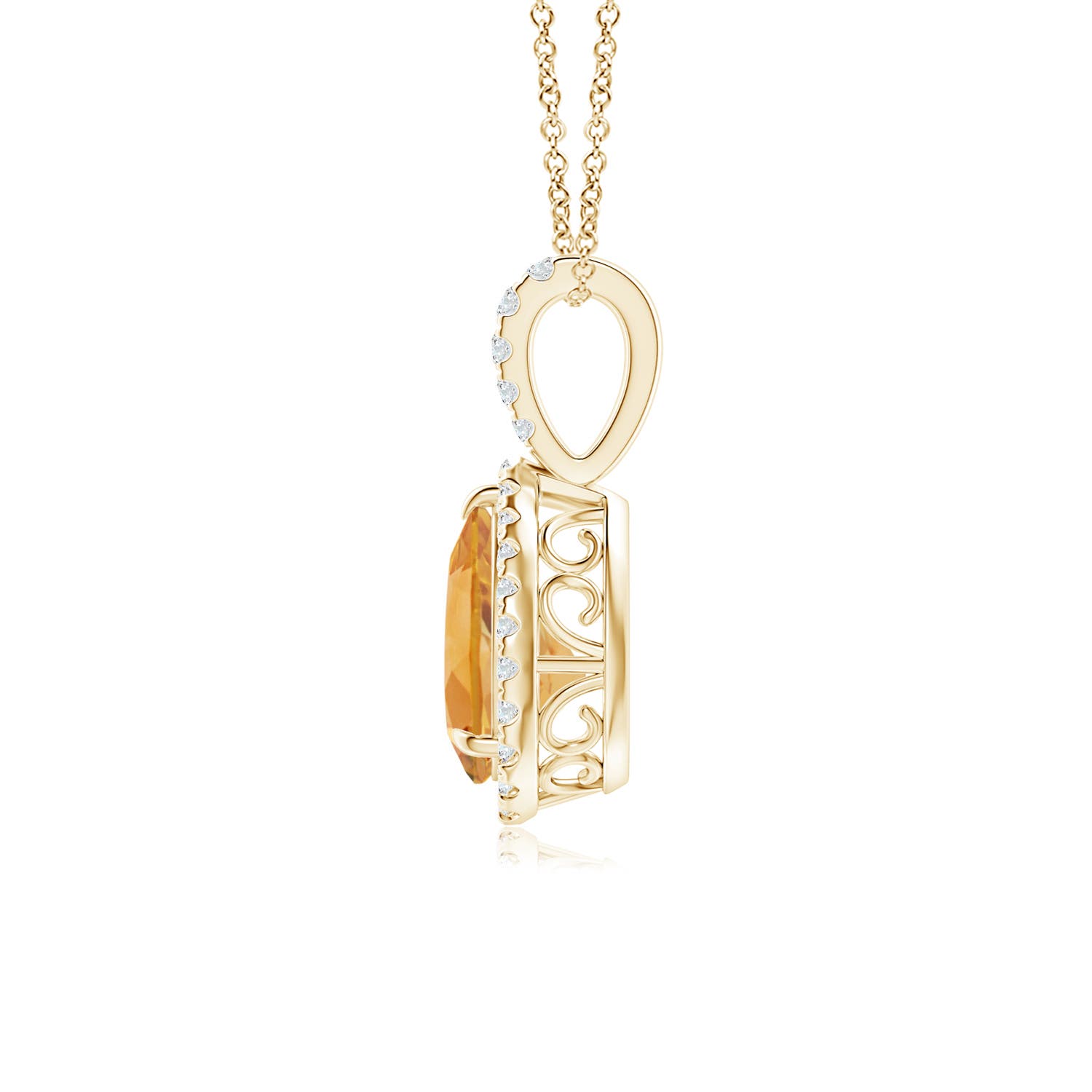 A - Citrine / 1.15 CT / 14 KT Yellow Gold