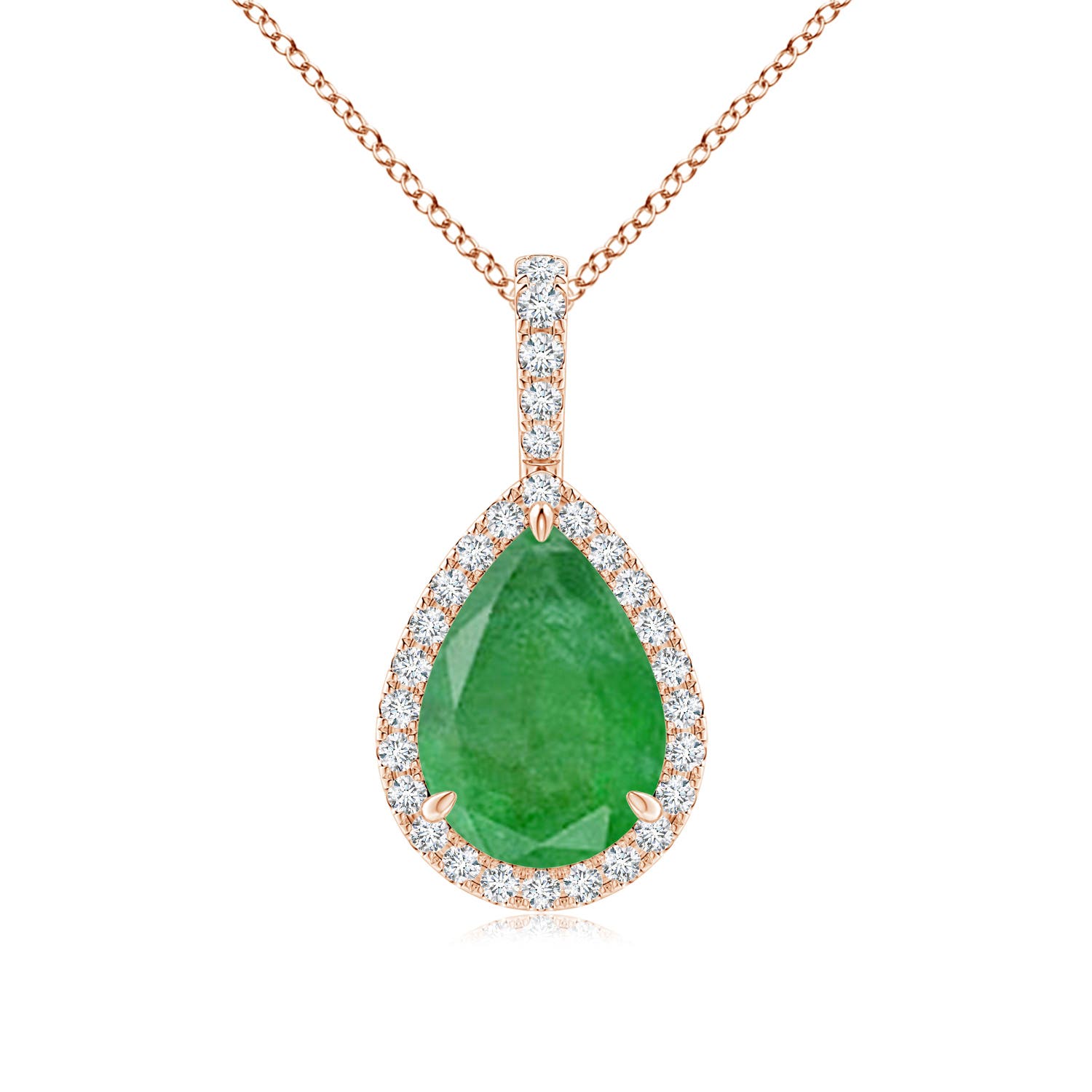 A - Emerald / 2.68 CT / 14 KT Rose Gold