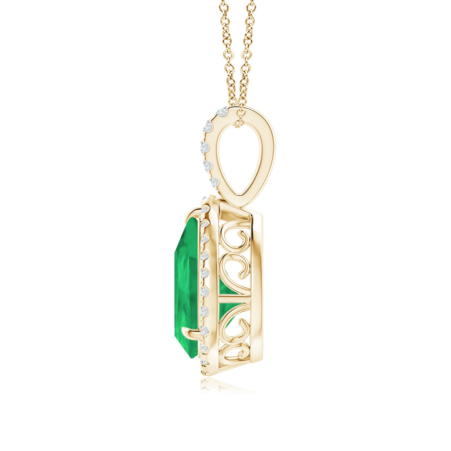 A - Emerald / 2.68 CT / 14 KT Yellow Gold