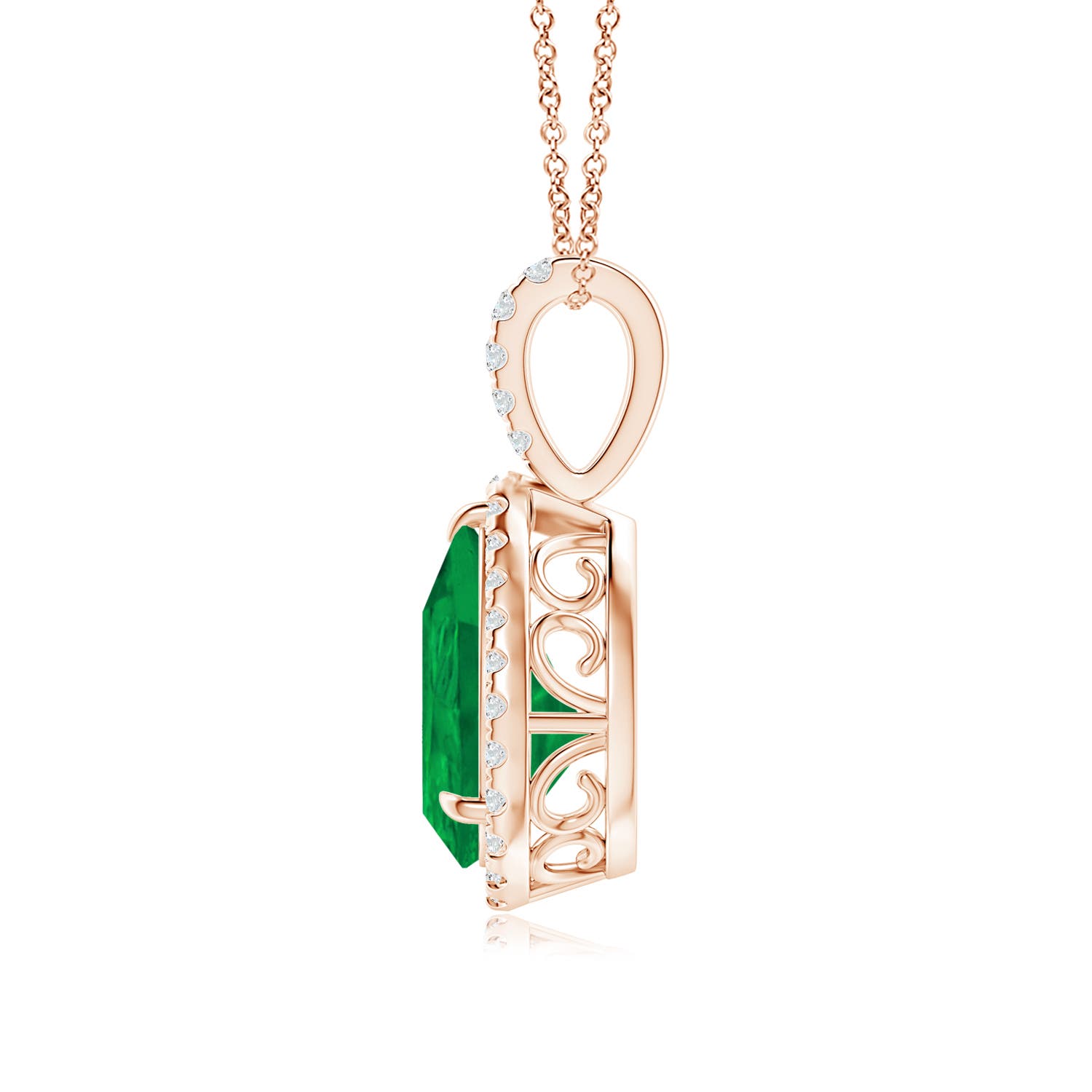 AA - Emerald / 2.68 CT / 14 KT Rose Gold