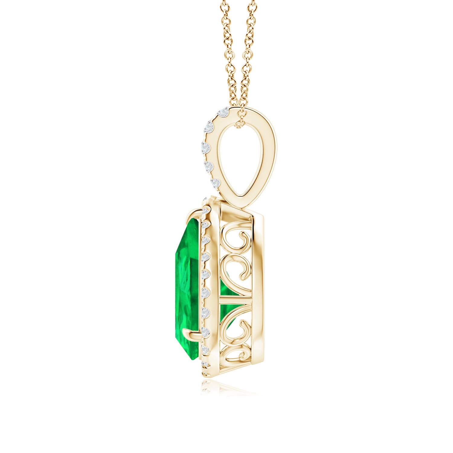 AAA - Emerald / 2.68 CT / 14 KT Yellow Gold