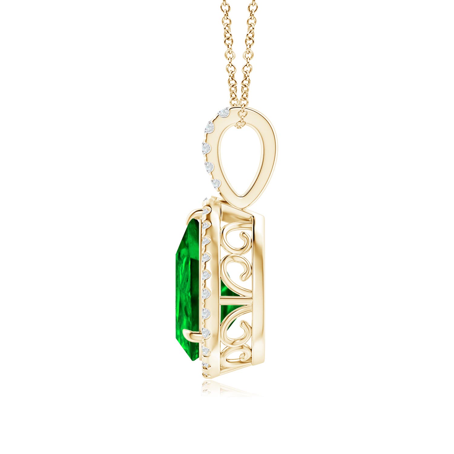 AAAA - Emerald / 2.68 CT / 14 KT Yellow Gold