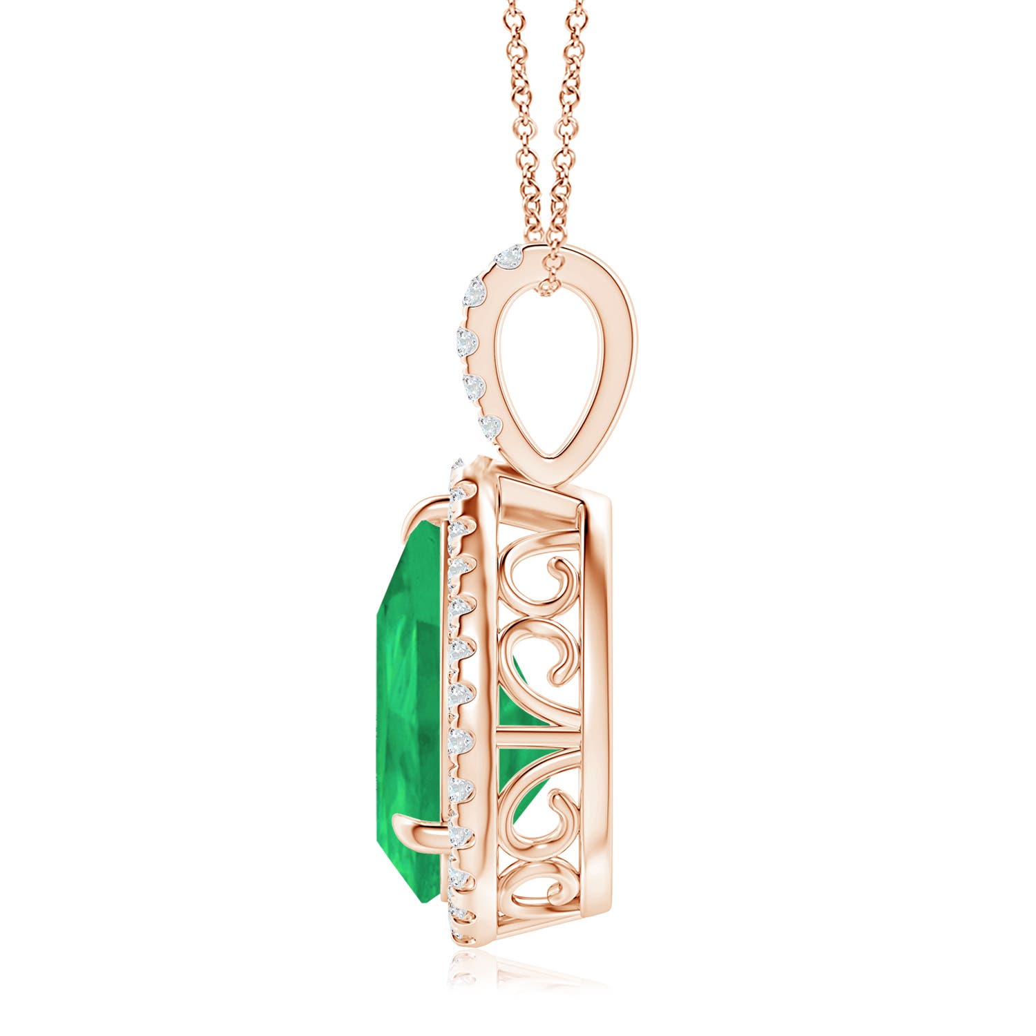 A - Emerald / 4.75 CT / 14 KT Rose Gold