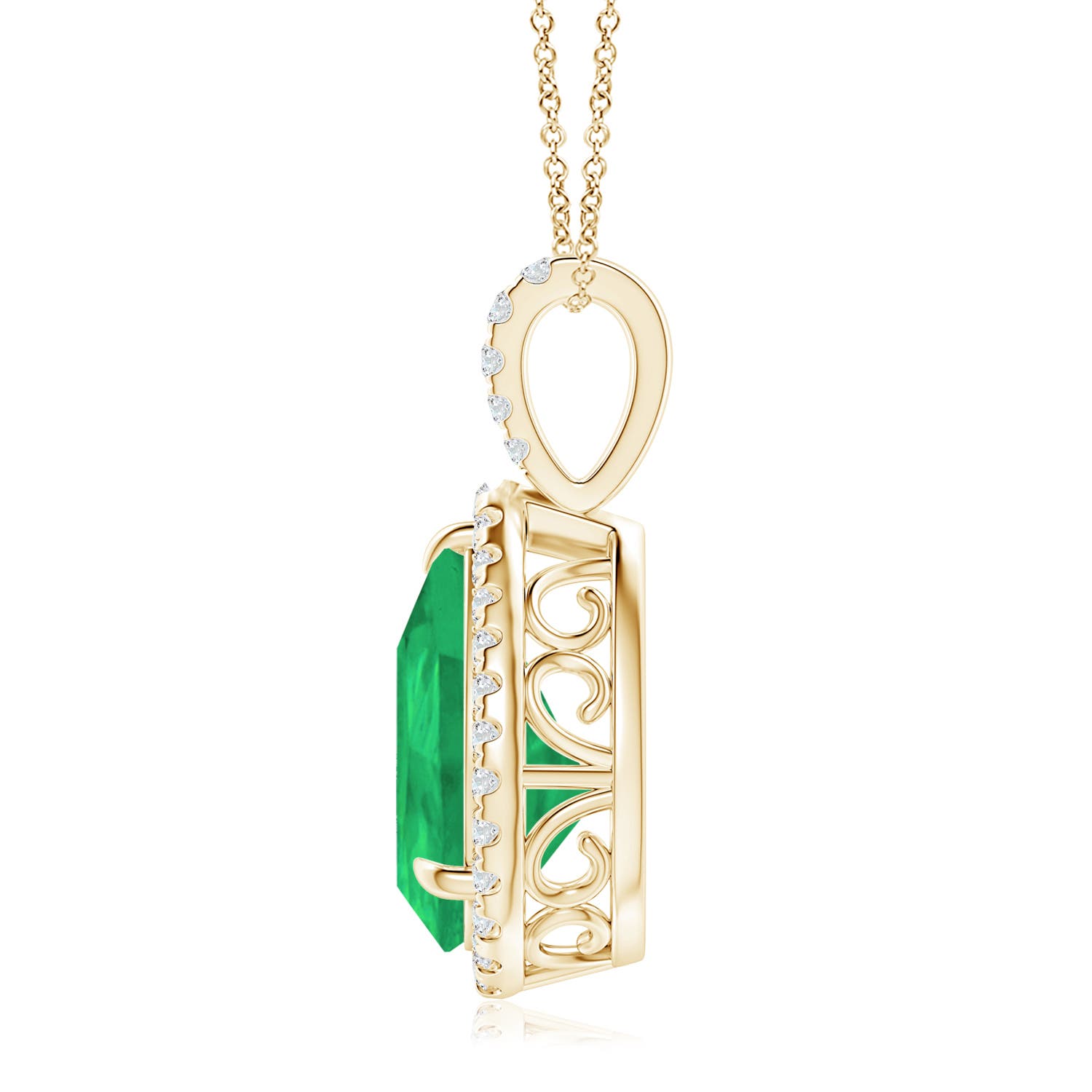 A - Emerald / 4.75 CT / 14 KT Yellow Gold